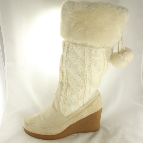 American Eagle By Payless Shoes - American Eagle Mid Calf Faux Fur Kit Boots